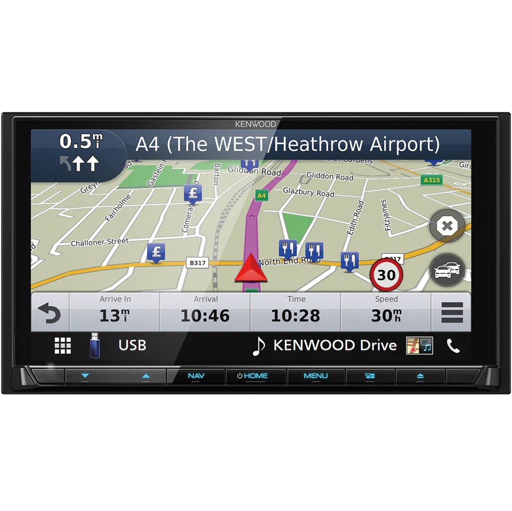 Kenwood DNX9190DABS - 6.8" HD Screen Garmin Navigation Bluetooth DAB+ Apple CarPlay Android Auto